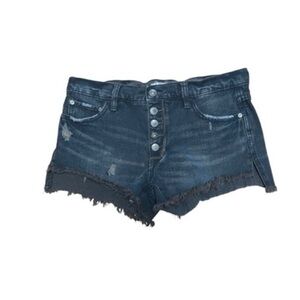 Free People Runaway Slouch Distressed Jean Shorts